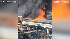 南韓高速公路大車對撞！「隔音隧道陷火海」釀5死29傷　畫面曝光。AP / Spectee 授權