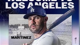 ▲J.D. Martinez加盟洛杉磯道奇。（圖／取自洛杉磯道奇FB）