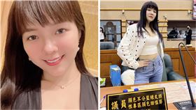 田慎節（Molly翎熹）曬深V祝大家新年快樂。（圖／翻攝自Molly 翎熹臉書）