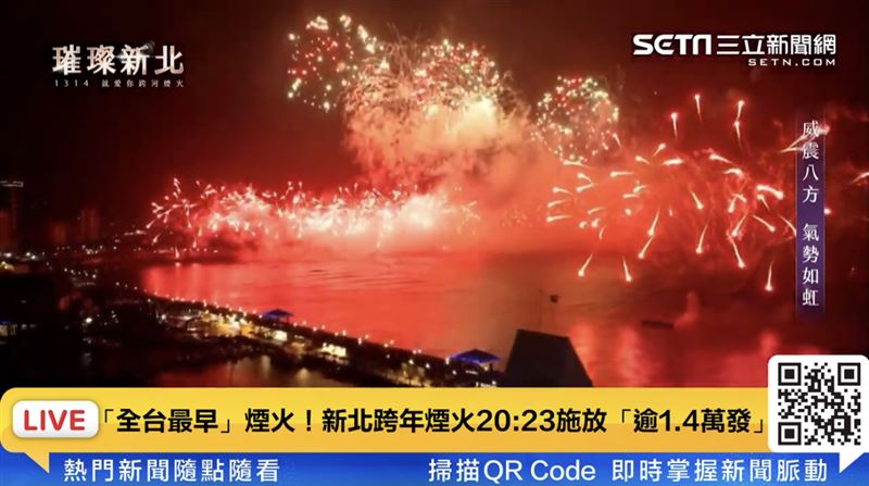 新北萬人湧淡水「海關碼頭」賞跨河煙火