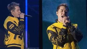 周湯豪登場就唱神曲《帥到分手》。（圖／翻攝自YouTube）