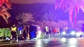 2023跨年,夜衝墾丁,擦撞車輛,翻覆,恍神