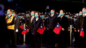 112年元旦總統府升旗典禮。（圖／總統府提供)