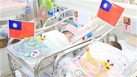 台中茂盛醫院上午率先迎接2023年2個元旦寶寶。（圖／茂盛醫院提供）