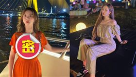 奎丁配合泰國當地風情，在古蹟拍照融入當地文化。（圖／翻攝自zamy_ding IG）