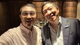 謝國樑近日跟曾參加美國民主黨總統初選的候選人楊安澤見面，討論美國政局變化，謝國樑也具體邀請他未來有機會到基隆，跟年輕朋友演講、分享他對美國社會的看法。（圖／翻攝自謝國樑臉書）