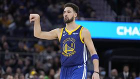 ▲湯普森（Klay Thompson）投進10顆三分球攻下54分。（圖／美聯社／達志影像）
