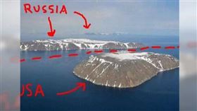 小代奧米德島和俄羅斯有23小時時差。（圖／翻攝Jack Posobiec推特）