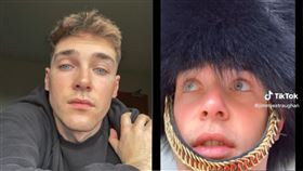 英國衛兵值勤拍抖音 翻攝自jimmiestraughan IG、抖音