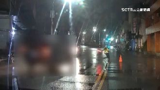 影／酒駕男逆向衝　臨檢警再晚一秒就被撞