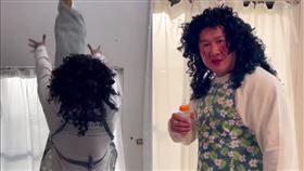 館長當媽秀「酸民小時候」！10秒驚悚畫面曝光　撞臉花媽網笑翻。（圖／翻攝自館長臉書）