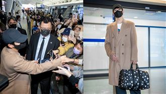 丁海寅旋風抵台　機場湧入大批粉絲接機