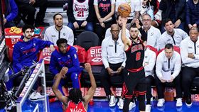 ▲拉文（Zach LaVine）三分線外13投11中、85%命中率寫下紀錄。（圖／翻攝自公牛推特）