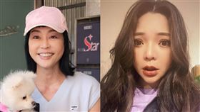 小甜甜（圖右）日前傳出遭家暴，唐玲哽咽，「遭父毒打9年，打到小5還尿床。」（圖／記者游定剛拍攝、翻攝小甜甜臉書）