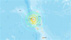 快訊／太平洋島國萬那杜外海發生規模7.0強震。（圖／翻攝自USGS網站）