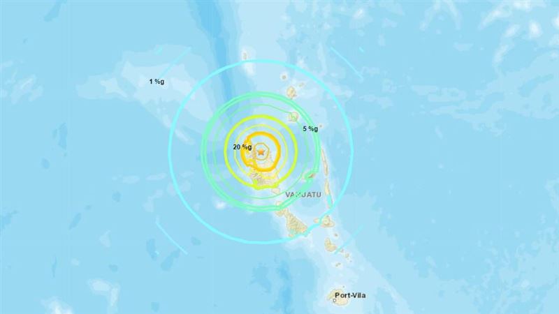 萬那杜外海發生規模7.0強震　拉海嘯警報