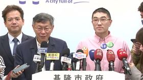 柯文哲拜訪基隆市政府與謝國樑媒體聯訪