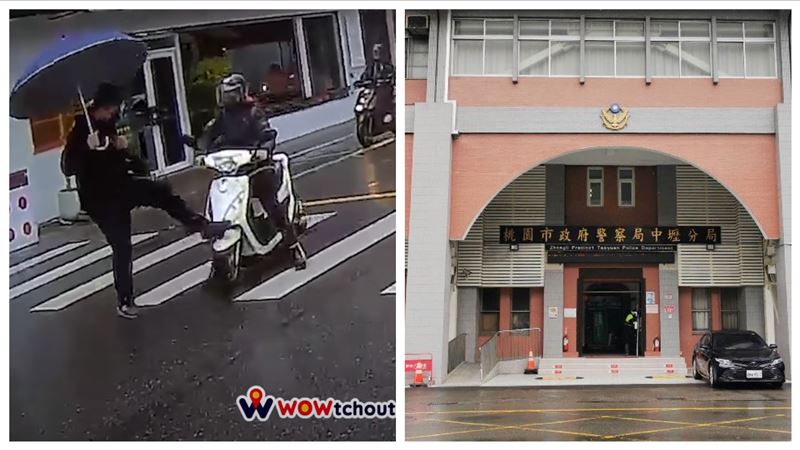 騎士不讓行人被踹網讚爆　桃園警說話了