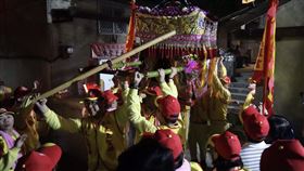 山邊媽祖每年最重要的進香活動便是與通霄白沙屯拱天宮媽祖共乘同鑾轎進香。（圖／苗栗山邊媽祖提供）
