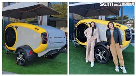 莎椒特派員開箱來自冰島的超Q露營拖車Mink Campers。（圖／記者林芷卉拍攝）