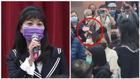 高嘉瑜一進入會場，現場大批民進黨支持者狂噓「下台」、「背骨」。（圖／翻攝自音地大帝 Indie DaaDee臉書）