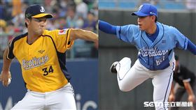 ▲中信兄弟投手李振昌、富邦悍將投手曾峻岳是本屆經典賽最年長和最年輕的球員。（圖／記者劉彥池攝影）