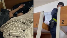  台北科技大學,醉漢,睡覺,宿舍,男宿(翻攝自 爆料公社)