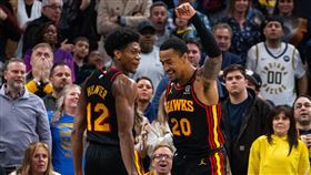 ▲柯林斯（John Collins）投進絕殺補籃。（圖／路透社／達志影像）