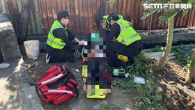 台中大里中投西路三段發生車禍，機車騎士倒地無生命徵象，送醫不治。（圖／民眾提供）