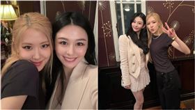 邱淑貞沈月與成員Rosé一起親密合照。(圖／翻攝自IG)