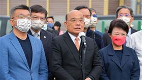 行政院長蘇貞昌今（16）日上午出席國道4號台中環線豐原潭子段計畫全線通車典禮。（圖／行政院提供)