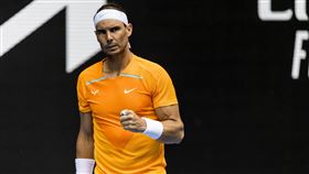 ▲納達爾（Rafael Nadal）澳網首輪旗開得勝，擊敗小他15歲的英國德瑞波（Jack Draper）。（圖／美聯社／達志影像）