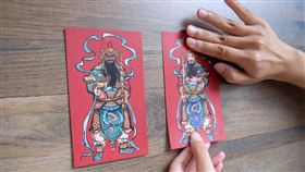 486團購觀察傳統門神太大張導致張貼意願較低 因此特別開發小張精緻版門神並經過請神加持（圖／486團購網）