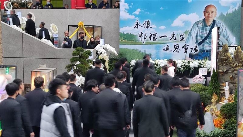 「黑人」郭信一告別式　黑衣人到場送行