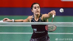 ▲瑪琳（Carolina Marin）在印度公開賽以直落二擊敗奧原希望，時隔2年報了「銀恨」之仇。（圖／翻攝自BWF官方微博）