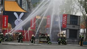 北市消防局提前預演台北燈會消防演練。（圖／消防局提供）