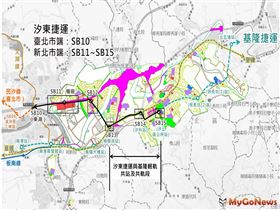捷運汐止東湖線各場站位置及周邊都市計畫示意圖(圖/新北市政府)