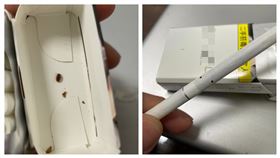 該名網友打開菸盒發現香菸遭蟲蛀（圖／翻攝自爆料公社）