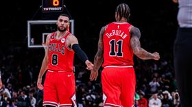 ▲拉文（Zach LaVine）攻下全場最高30分，公牛巴黎賽擊敗活塞。（圖／翻攝自公牛推特）