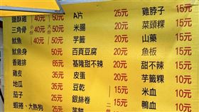 有網友去炸物攤，看到價目表上有「A片」。（圖／翻攝自路上觀察學院 臉書） 