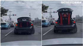 被BMW鬼切超車！見對方後車箱「掉出這2行」不怒了　原來是拜年（圖／Drive 7867 Life授權提供）