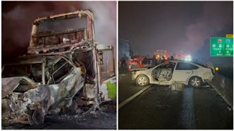 國道火燒車2死　肇事駕駛酒駕釀慘劇