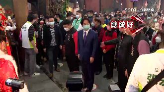 賴郭侯初一皆拜慈惠宮　支持者喊：選總統