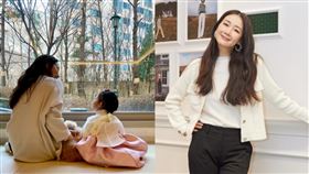 崔智友比對2021年和今年的照片，女兒明顯長大了。（圖／翻攝自崔智友IG）