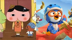 《屁屁偵探 : 天才惡人屁屁亞蒂》。（圖／台北双喜電影提供）、 《淘氣小企鵝啵樂樂 電影版：巨龍城堡大冒險》。（圖／車庫娛樂提供）