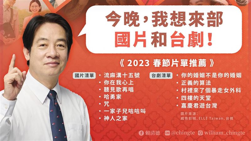 「赤狗日」忌出門　賴清德建議在家做這事