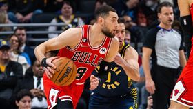 ▲拉文（Zach LaVine）全場只進4球，公牛被溜馬中止7連敗。（圖／路透社／達志影像）