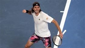 ▲西西帕斯（Stefanos Tsitsipas）挺進澳網4強，爭奪生涯首座澳網冠軍。（圖／美聯社／達志影像）