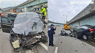 21歲男逆向開上五股高架撞死人！車頭撞爛