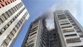 台南,火警,高樓,燃燒,避難,明火,黑煙,